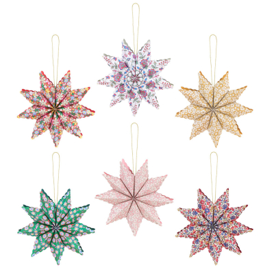 Meri Meri x Liberty Paper Star Tree Decorations|Meri Meri