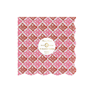 Meri Meri x Molly Mahon Red And Green Large Napkin|Meri Meri