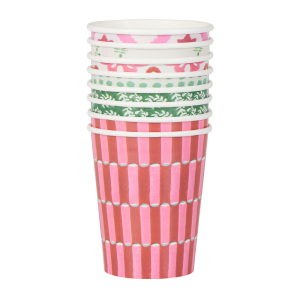 Meri Meri x Molly Mahon Red And Green Cups|Meri Meri