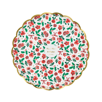 Holly Ditsy Side Plates|Meri Meri