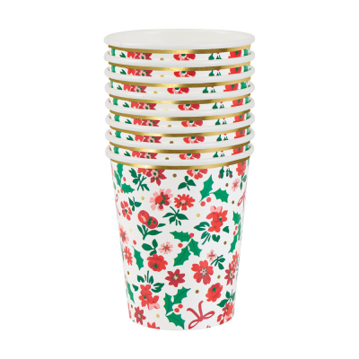 Holly Ditsy Cups|Meri Meri