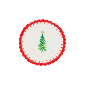 Painterly Christmas Fabric Cocktail Napkins|Meri Meri