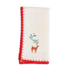 Painterly Christmas Fabric Napkins|Meri Meri