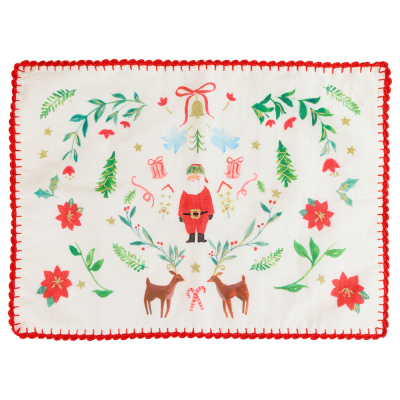 Painterly Christmas Fabric Placemats|Meri Meri