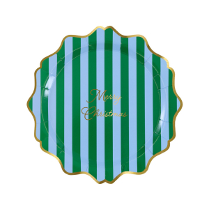 Striped Merry Christmas Side Plates|Meri Meri