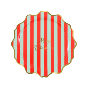 Striped Merry Christmas Side Plates|Meri Meri