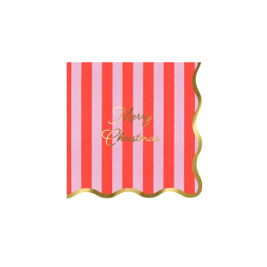 Striped Merry Christmas Small Napkins|Meri Meri