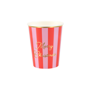 Striped Merry Christmas Cups|Meri Meri