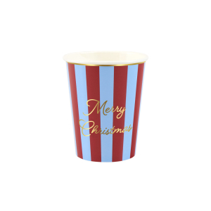 Striped Merry Christmas Cups|Meri Meri