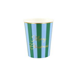 Striped Merry Christmas Cups|Meri Meri