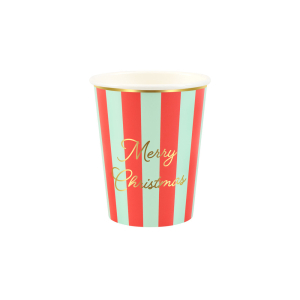 Striped Merry Christmas Cups|Meri Meri