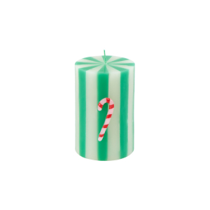 Festive Striped Pillar Candles|Meri Meri