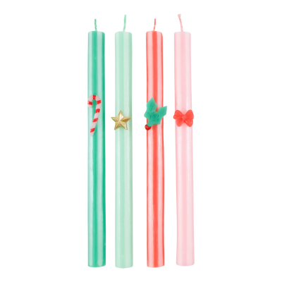 Festive Striped Table Candles|Meri Meri