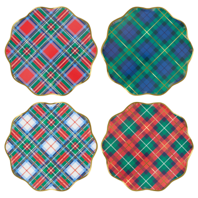 Plaid Mix Dinner Plates|Meri Meri