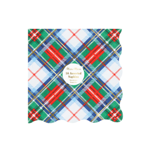 Plaid Mix Large Napkins|Meri Meri
