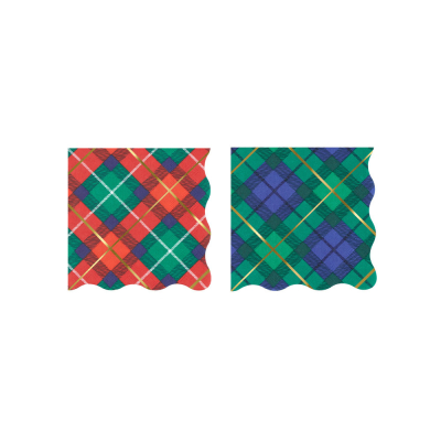 Plaid Mix Small Napkins|Meri Meri