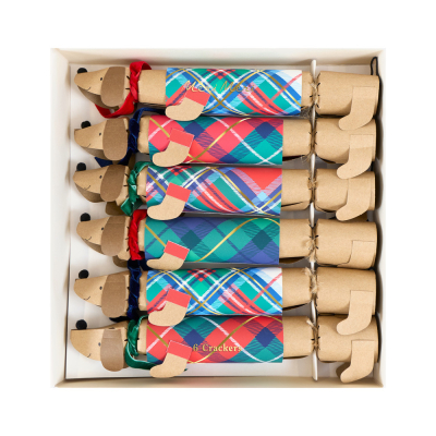 Plaid Sausage Dog Crackers|Meri Meri
