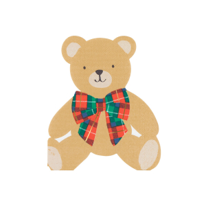 Plaid Teddy Napkins|Meri Meri