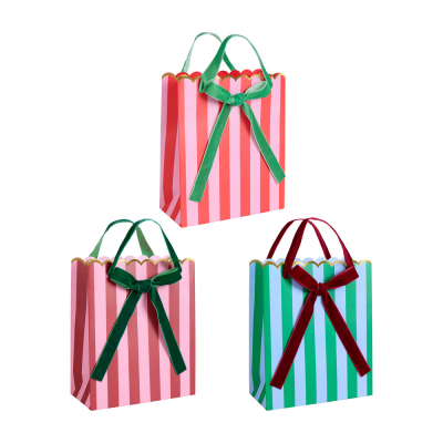 Striped Mixed Medium Gift Bags|Meri Meri