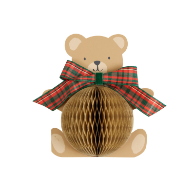 Teddy Bear Honeycomb Card|Meri Meri
