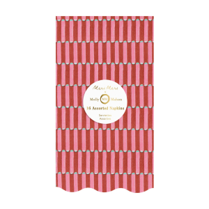 Meri Meri x Molly Mahon Red And Green Guest Towels|Meri Meri
