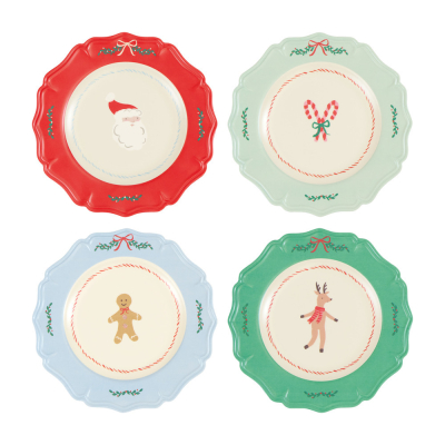 Jolly Christmas Reusable Small Plates|Meri Meri