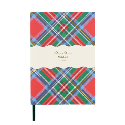 Plaid Softcover Notebook|Meri Meri