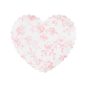 Toile Floral Heart Plates|Meri Meri