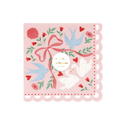 Lovebird Lace Large Napkins|Meri Meri