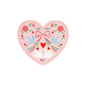 Lovebird Lace Heart Napkins|Meri Meri