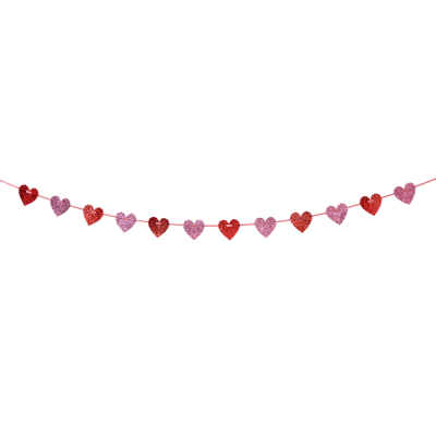 Glitter Fabric Heart Garland|Meri Meri