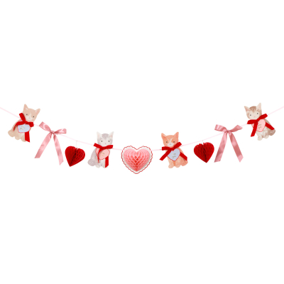 Kitten Valentines Garland|Meri Meri