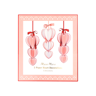Lace Edge Heart Decorations|Meri Meri