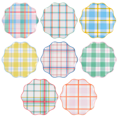 Pastel Plaids Dinner Plates|Meri Meri