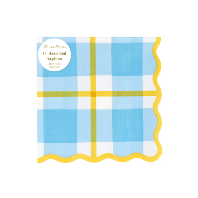 Pastel Plaids Large Napkins|Meri Meri