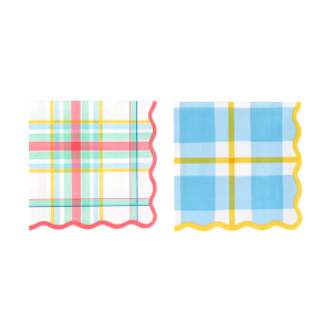 Pastel Plaids Large Napkins|Meri Meri