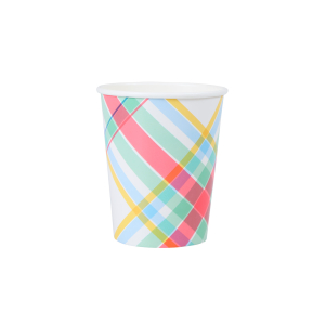 Pastel Plaids Cups|Meri Meri