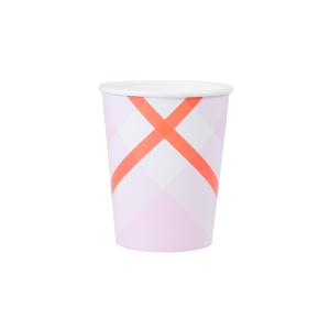 Pastel Plaids Cups|Meri Meri
