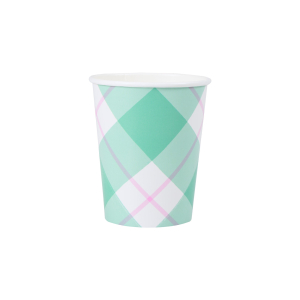 Pastel Plaids Cups|Meri Meri