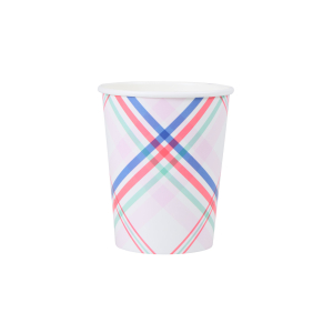 Pastel Plaids Cups|Meri Meri
