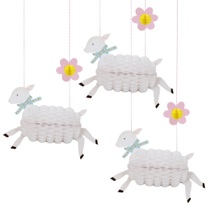 3 Leaping Lamb Decorations|Meri Meri