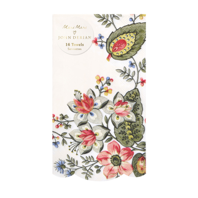 Meri Meri x John Derian Folk Flowers Guest Towels|Meri Meri