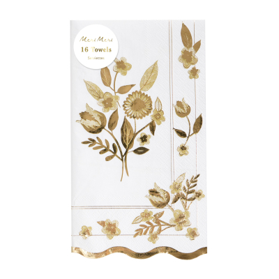 Gold Vintage Botanical Guest Towels|Meri Meri