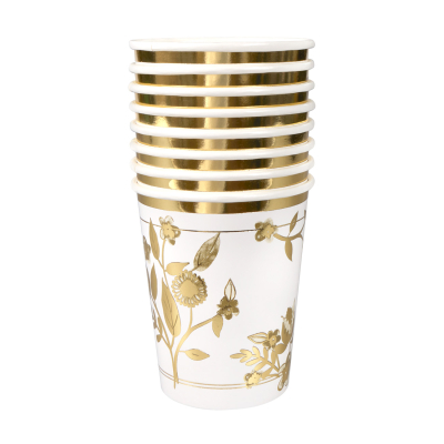 Gold Vintage Botanical Cups|Meri Meri
