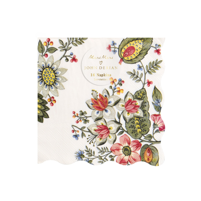 Meri Meri x John Derian Folk Flowers Large Napkins|Meri Meri