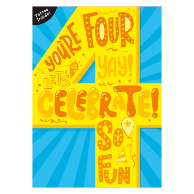 Happy Birthday Im 4 Card|Peaceable Kingdom