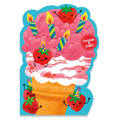 Strawberry Ice Cream Cone Card|Peaceable Kingdom
