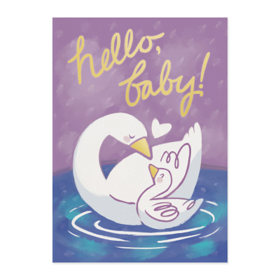 Baby Swan Card|Peaceable Kingdom
