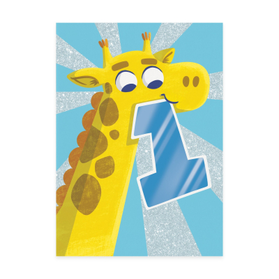 1 Year Old Giraffe Card|Peaceable Kingdom