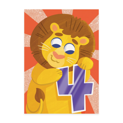 4 Year Old Lion Card|Peaceable Kingdom
